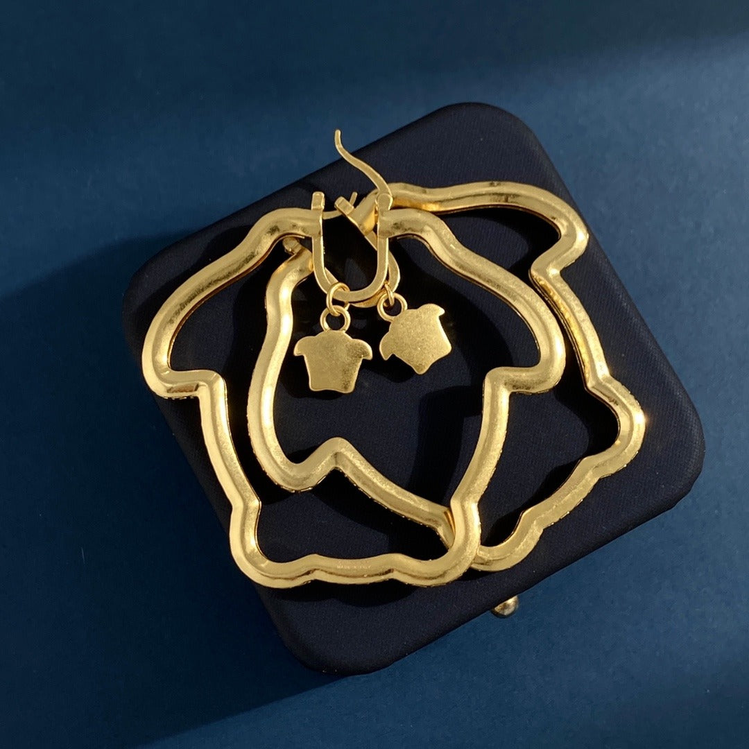 Versace Brass Medusa Earrings