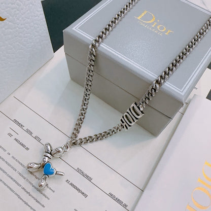 Dior Sterling Silver Chain Necklace