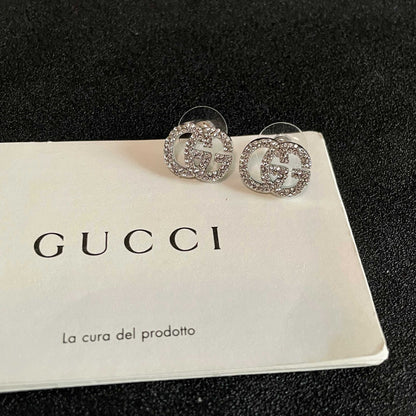 Gucci Brass & Sterling Silver Earrings