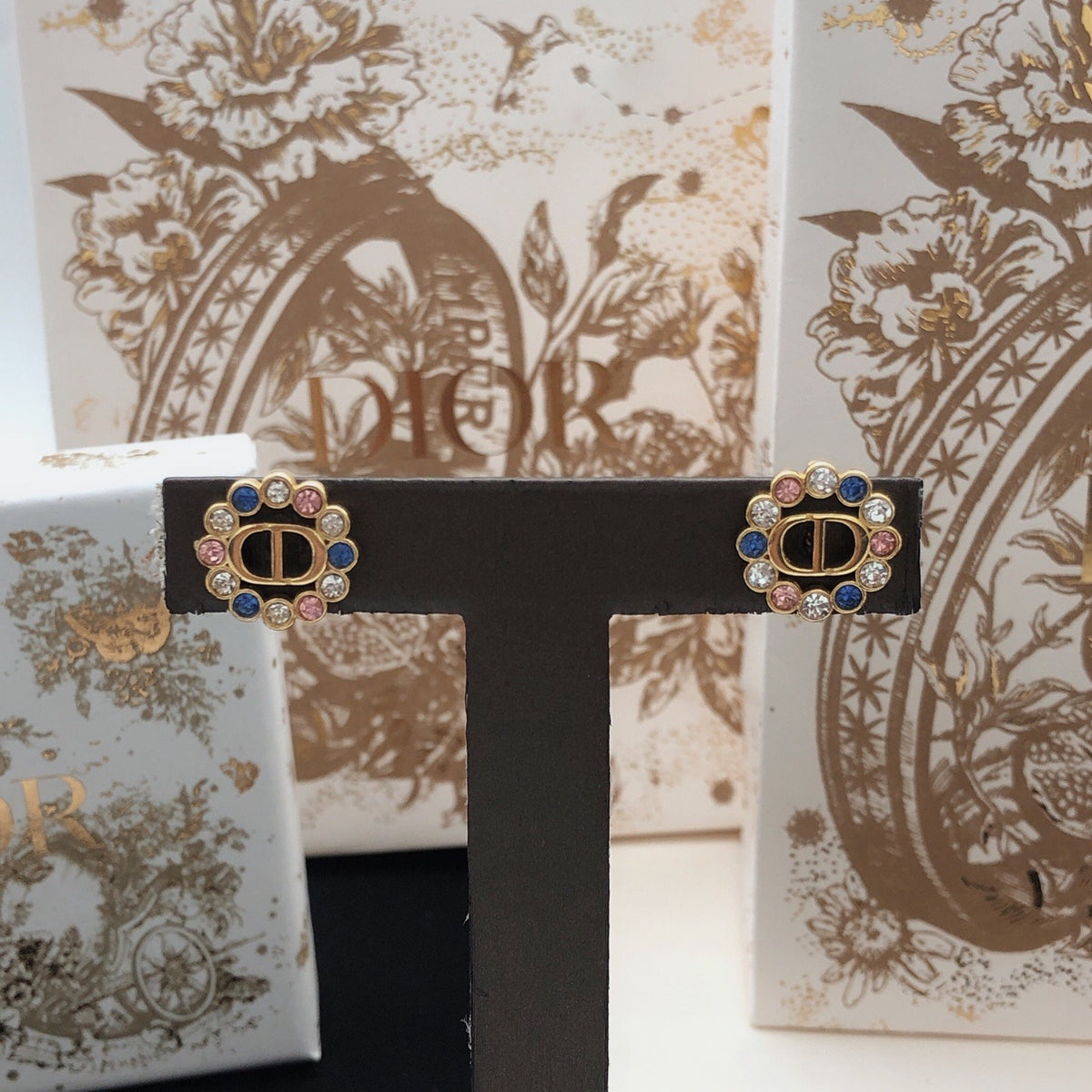 Dior Brass Round Earrings