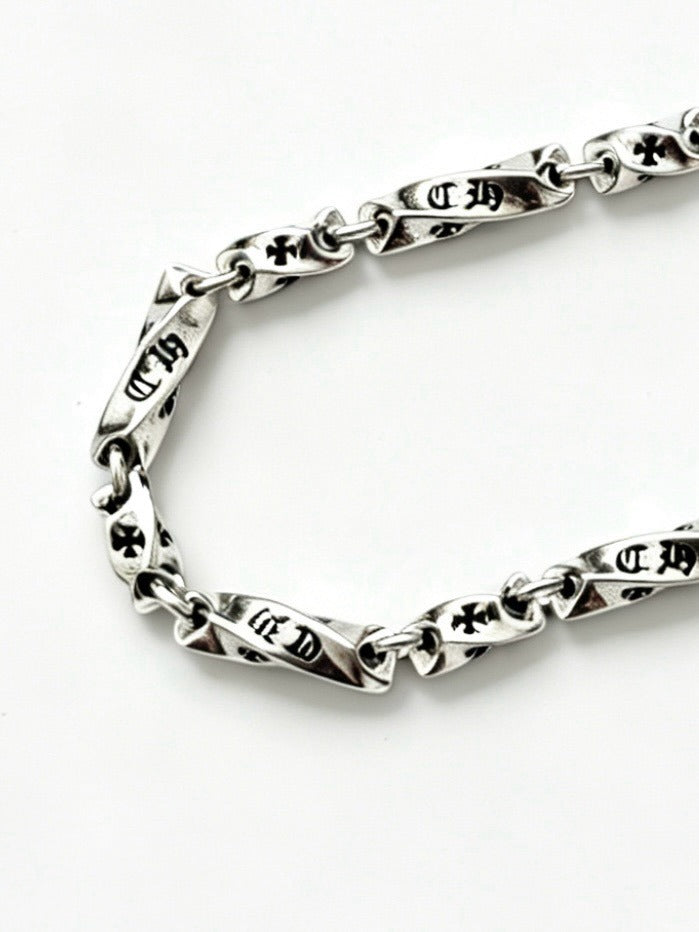 Chrome Hearts Sterling Silver Cross Bracelet