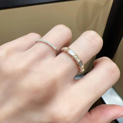 Bvlgari Silver Brass Ring