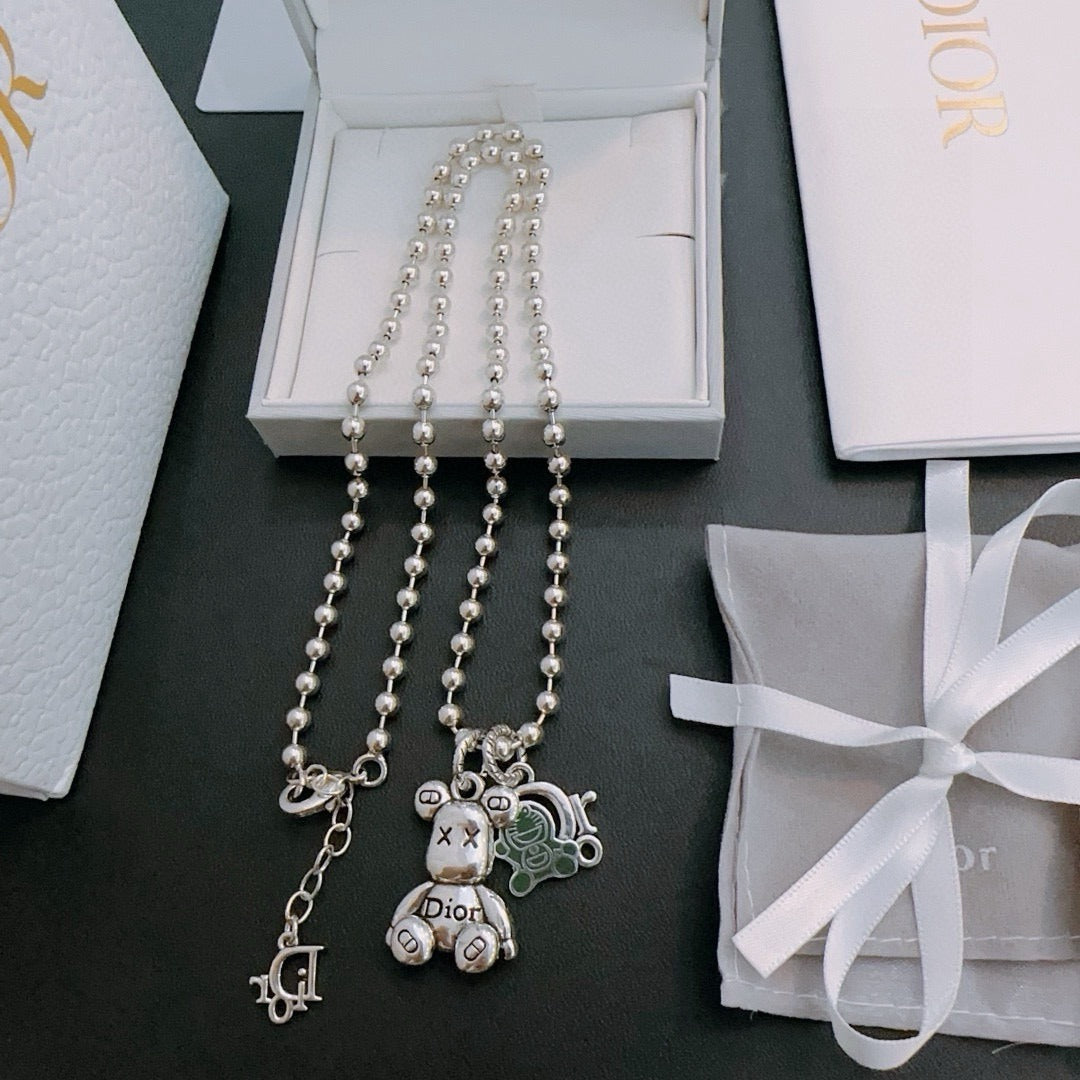 Dior Sterling Silver Chain Necklace