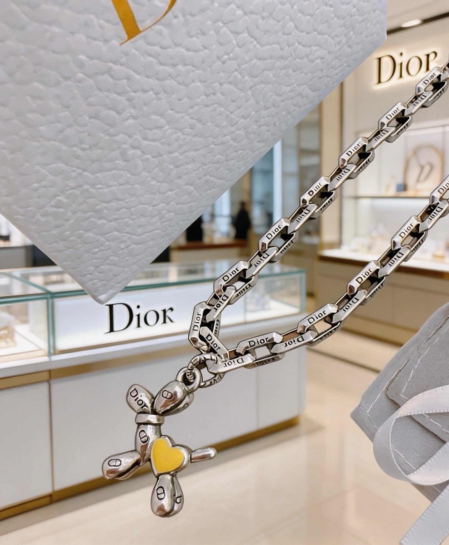 Dior Sterling Silver Chain Necklace