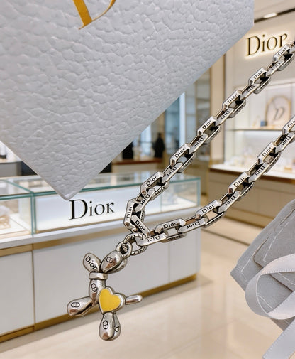 Dior Sterling Silver Chain Necklace
