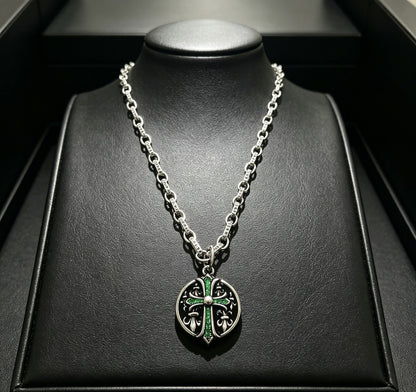 Chrome Hearts Sterling Silver Cross Necklace