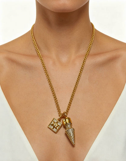 Chrome Hearts Sterling Silver Cross Necklace