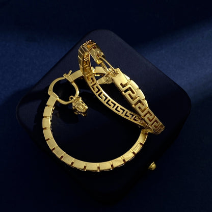 Versace Brass Medusa Earrings