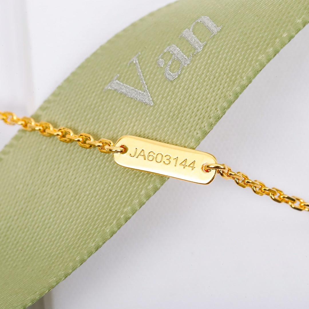 Van Cleef & Arpels Sterling Silver Alhambra Necklace