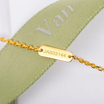 Van Cleef & Arpels Sterling Silver Alhambra Necklace