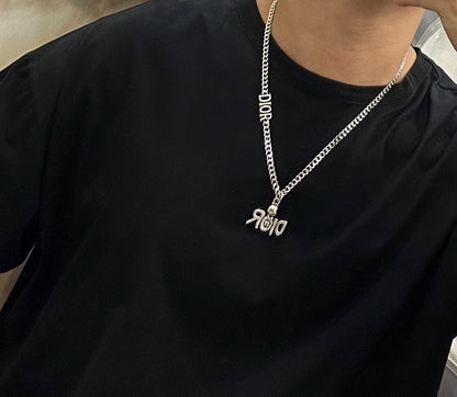 Dior Sterling Silver Chain Necklace