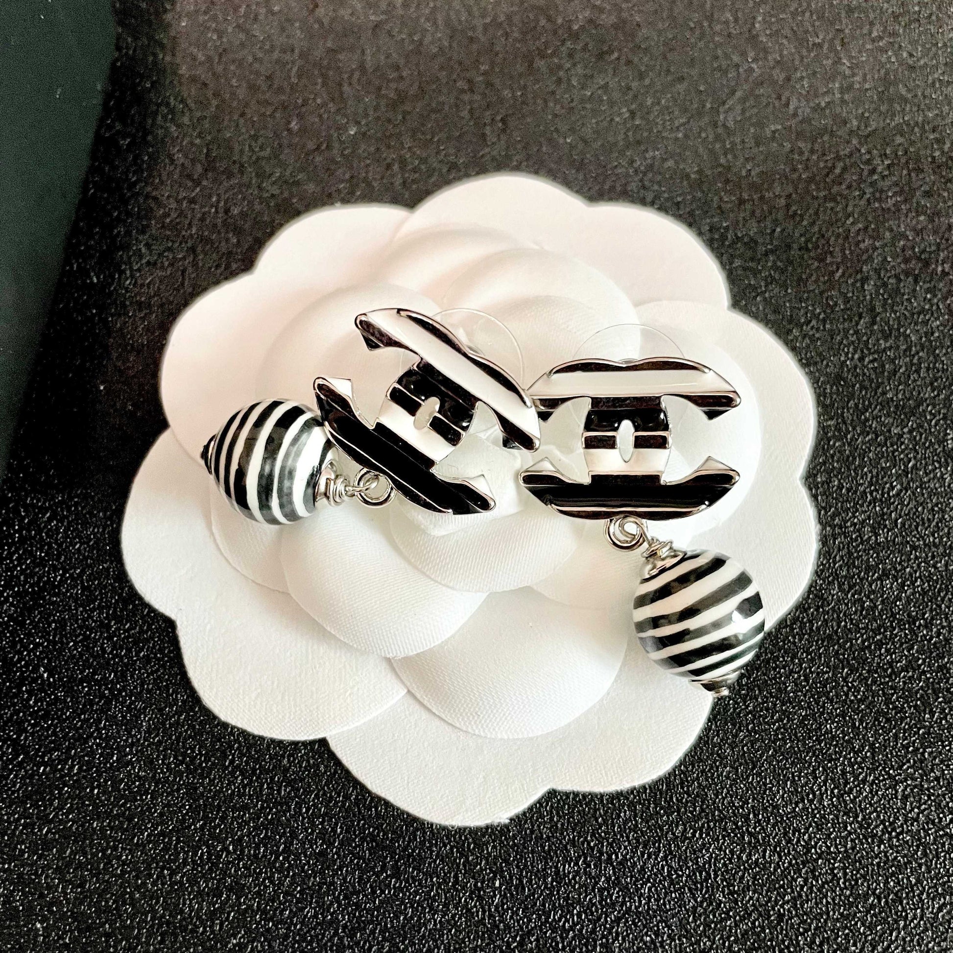 Chanel Colorblock Earrings