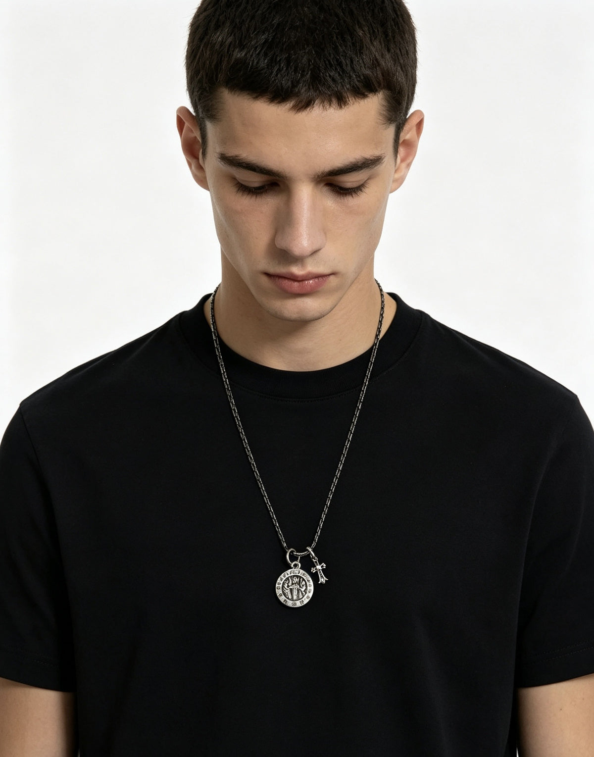 Chrome Hearts Sterling Silver Cross Necklace