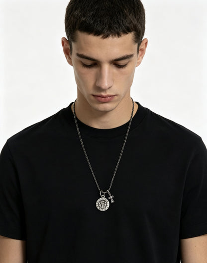 Chrome Hearts Sterling Silver Cross Necklace