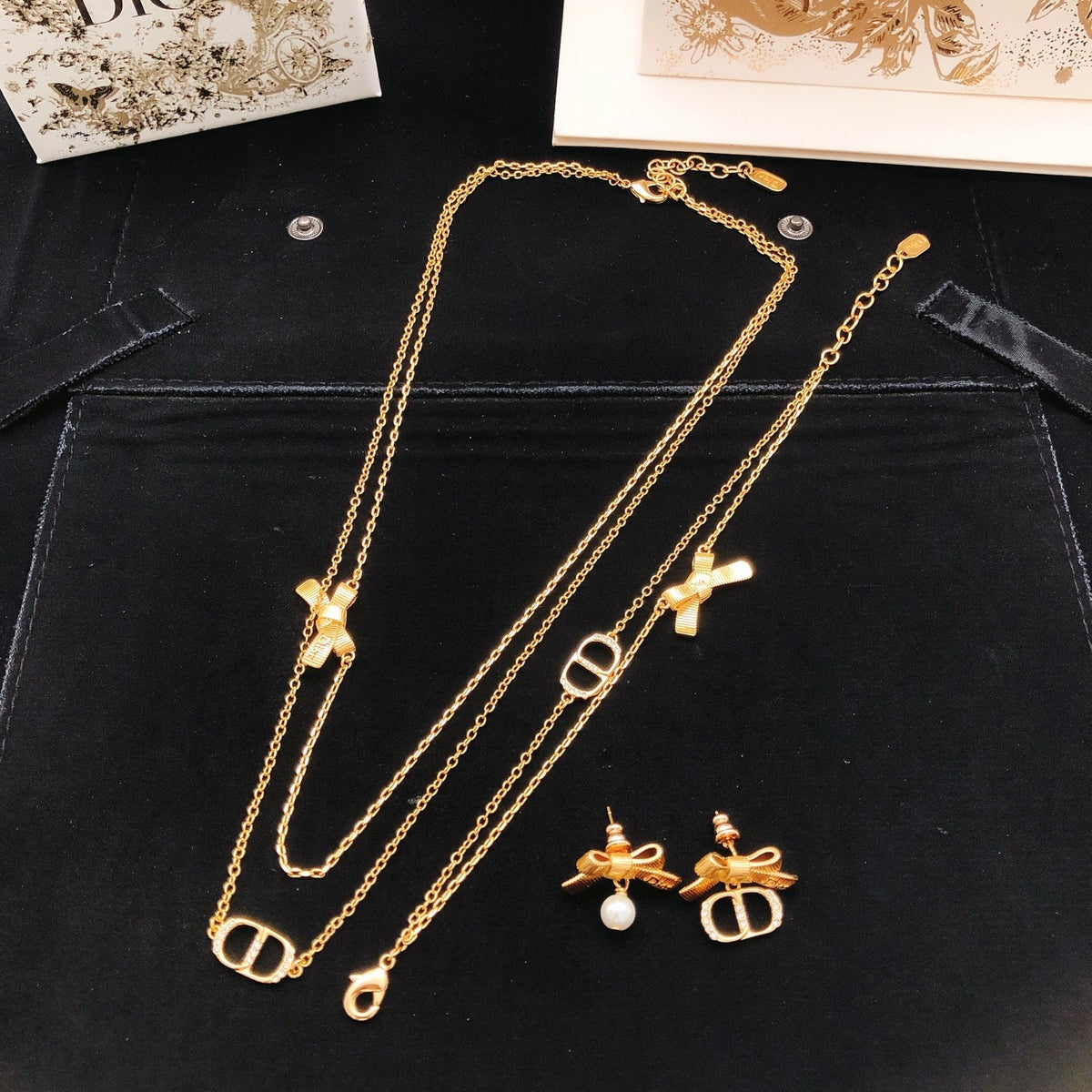 Dior Brass Bow Bracelet