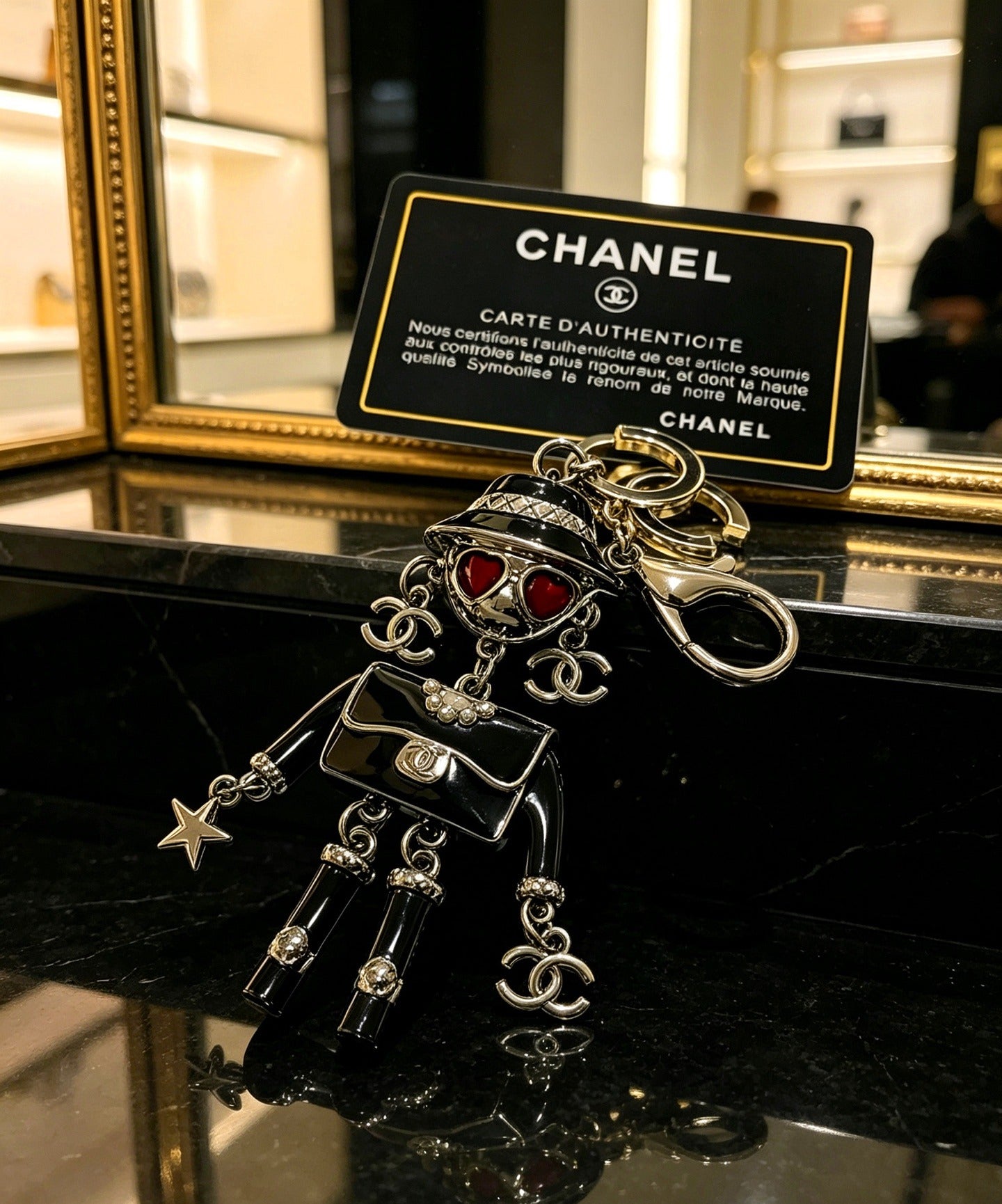 Chanel Vintage-Finish Keychain