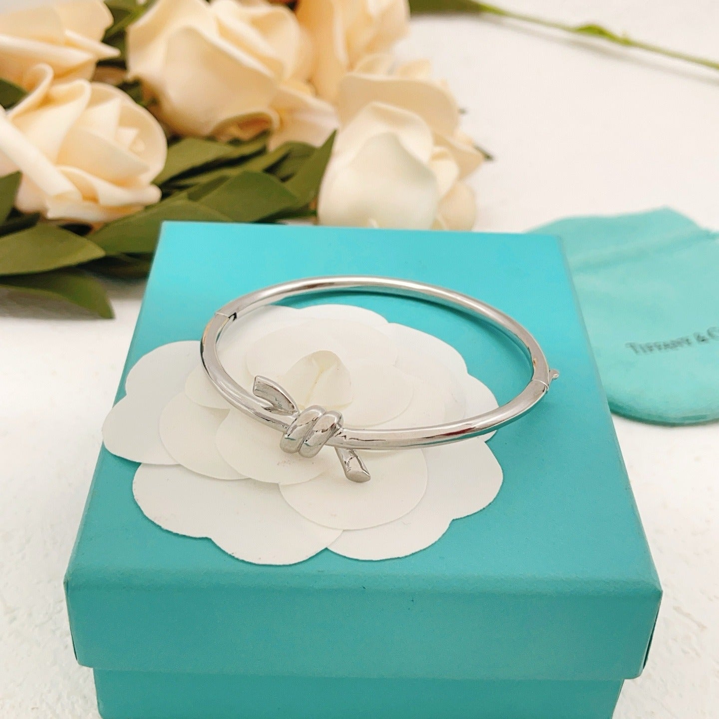 Tiffany & Co. Silver Brass Knot Bracelet