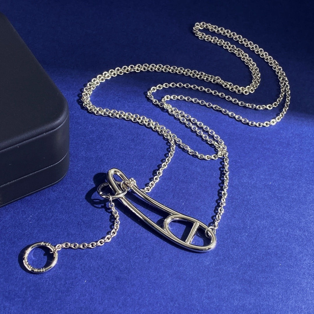 Hermes Silver Necklace