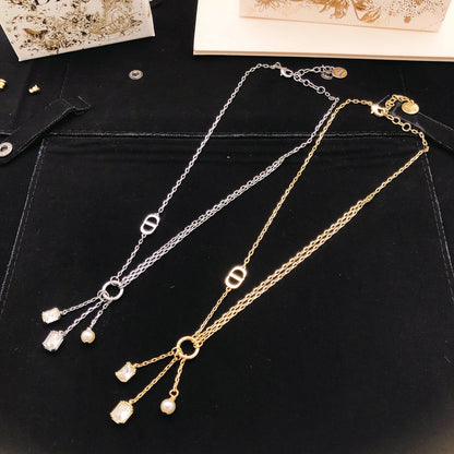 Dior Brass Tassel Necklace