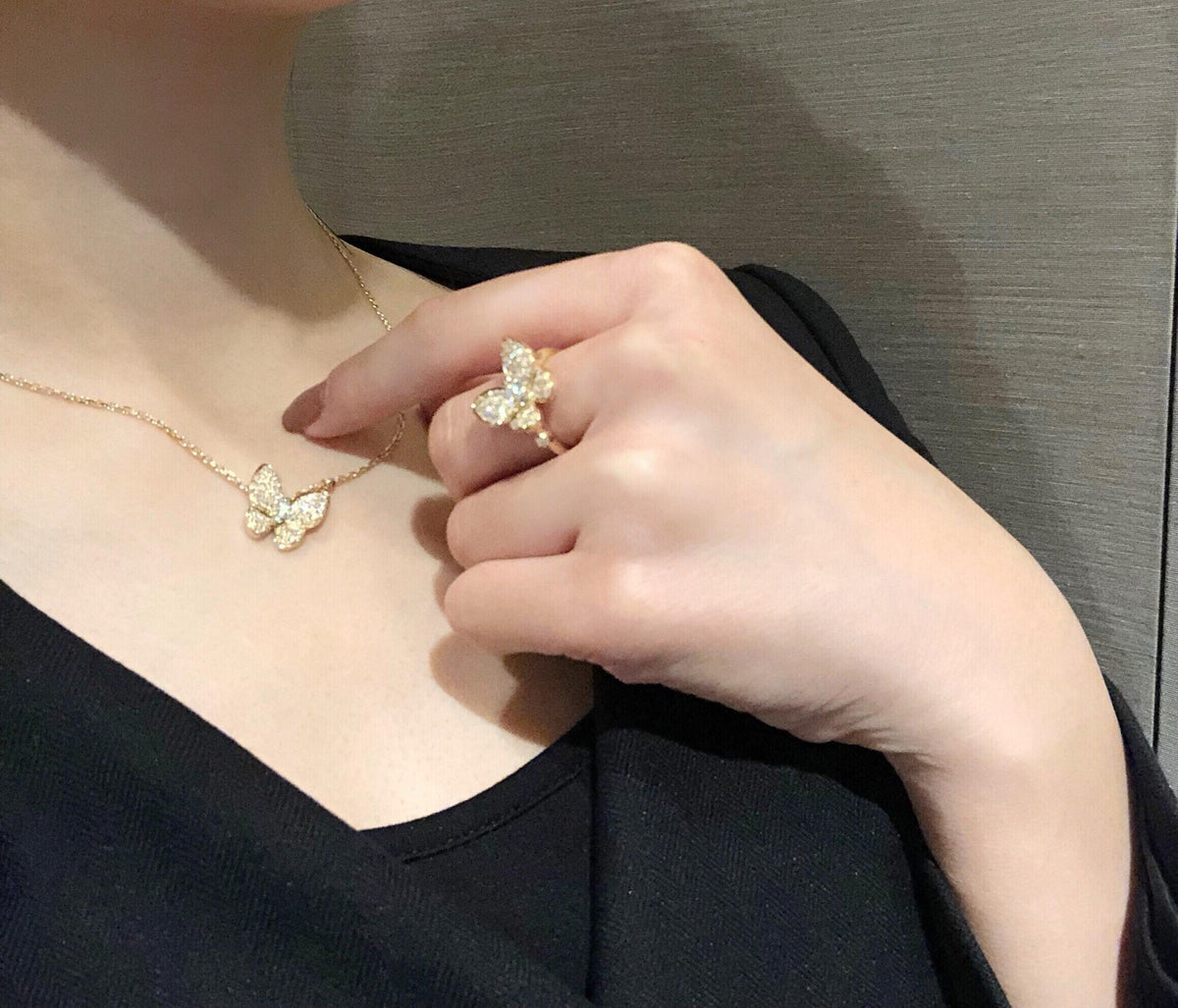 Van Cleef & Arpels Silver Butterfly Necklace