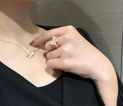 Van Cleef & Arpels Silver Butterfly Necklace