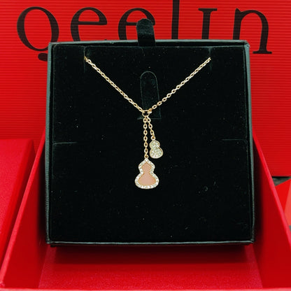 Qeelin Pink Brass Necklace