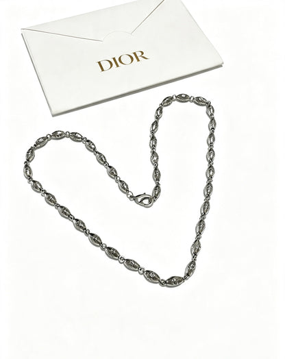 Dior Sterling Silver Chain Necklace