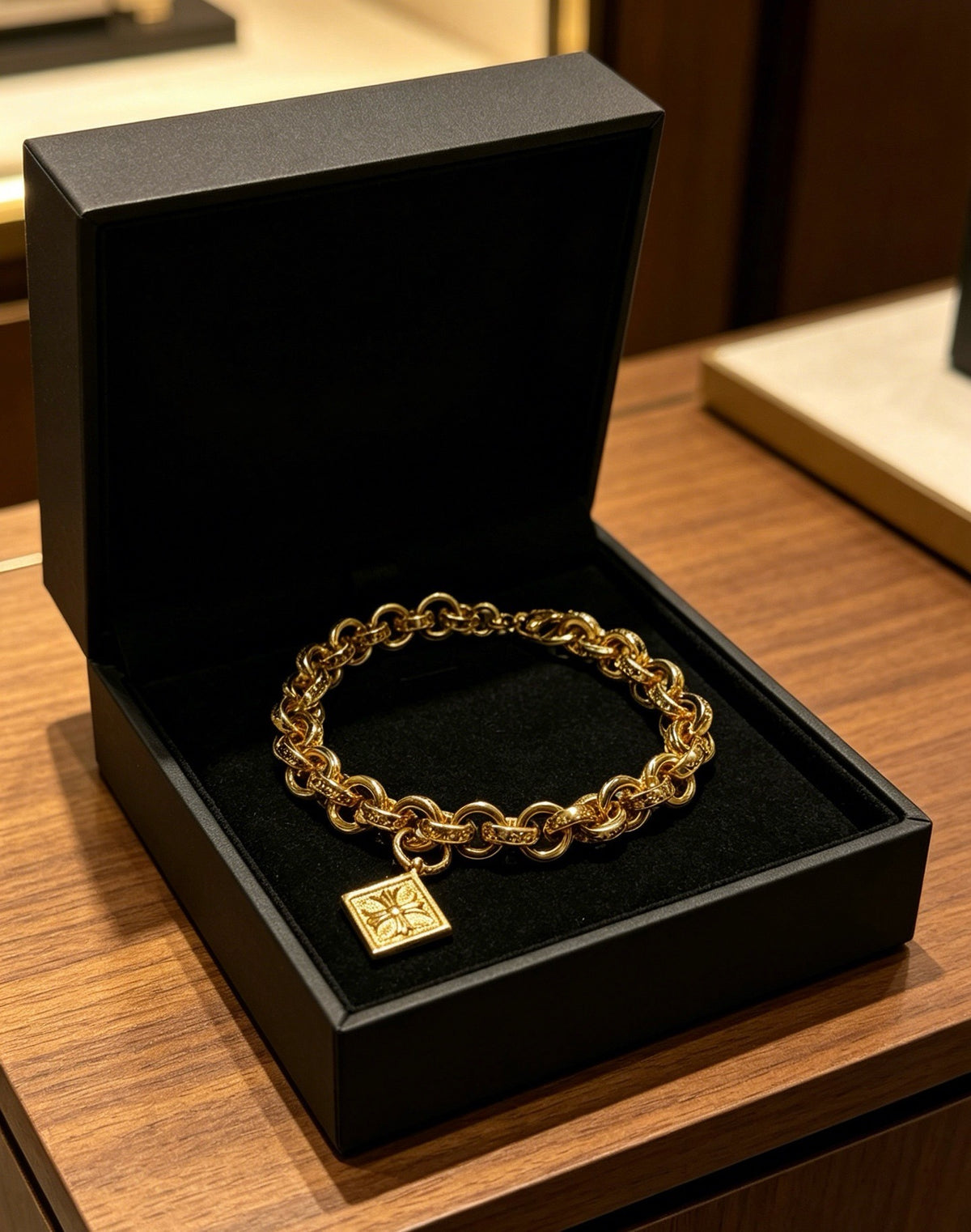 Chrome Hearts Sterling Silver Cross Bracelet