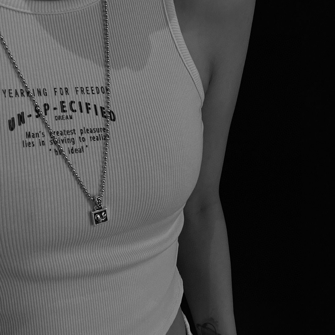 Chrome Hearts Sterling Silver Heart Necklace