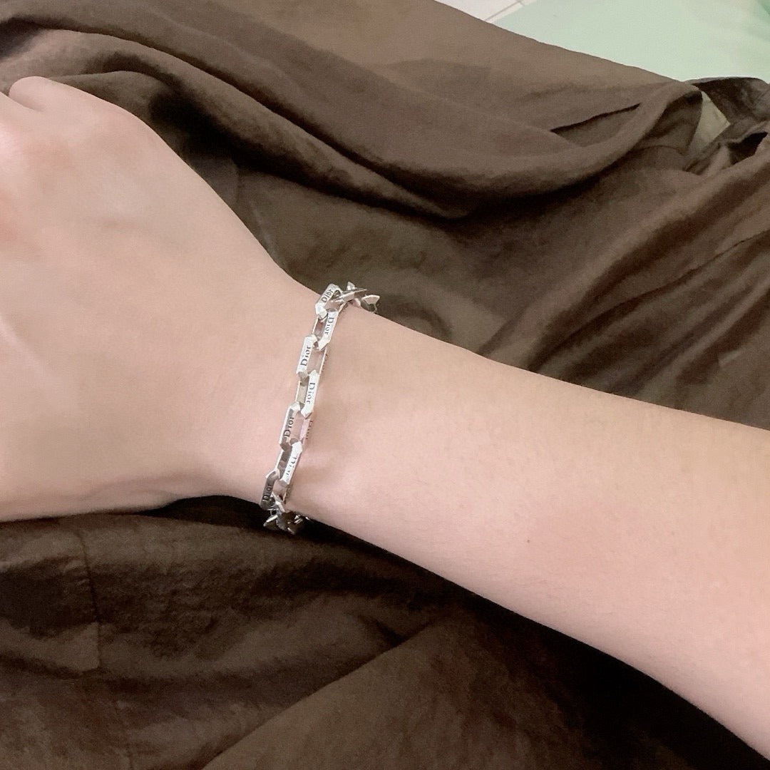 Dior Sterling Silver Chain Bracelet