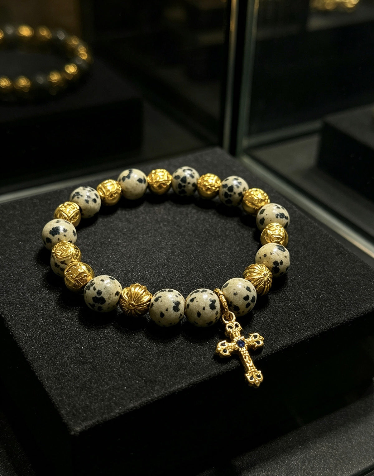 Chrome Hearts Sterling Silver Cross Bracelet